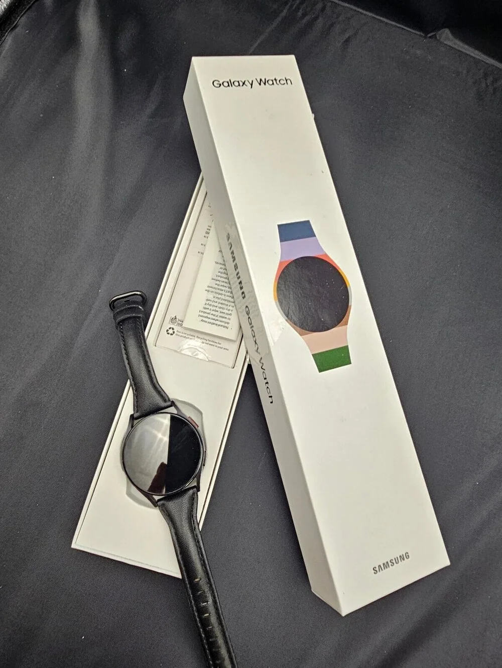 Samsung Galaxy Watch5 40mm Bluetooth Smartwatch with Black Leather Band